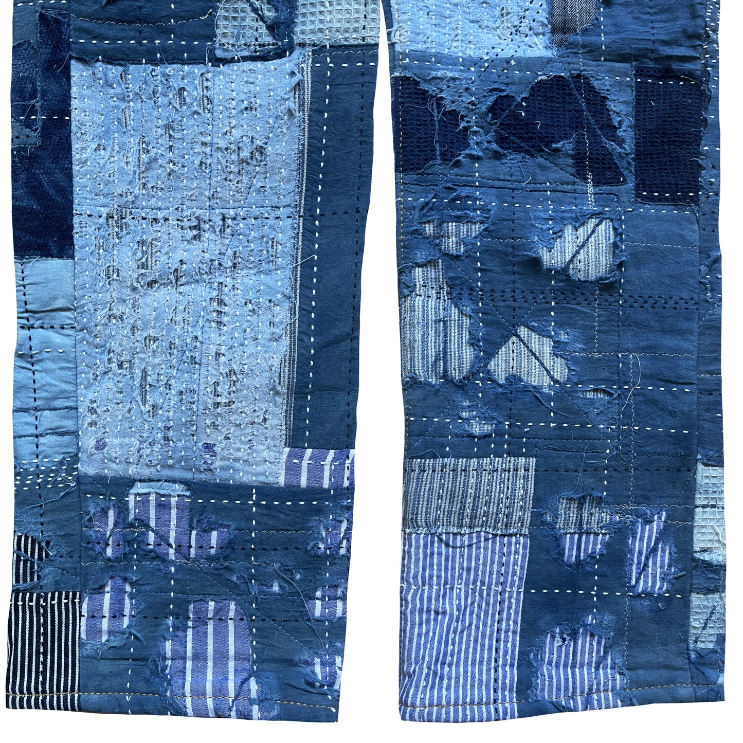 Indigo Boro Sashiko Distressed 501 Jeans - W30"