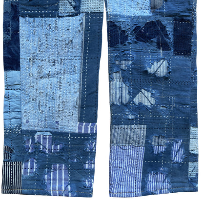 Indigo Boro Sashiko Distressed 501 Jeans - W30"