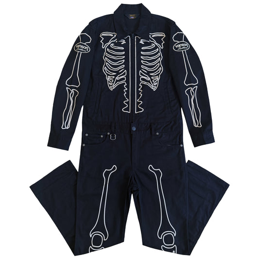 Vanson Leathers Skeleton Overalls - M