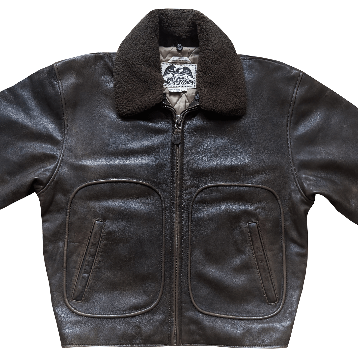 Avirex 1980's G-1 Heavyweight Leather Flight Jacket - M / L