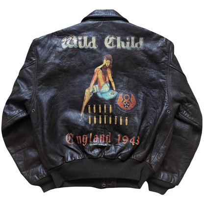Avirex 'Wild Child' 1987 A2 Leather Flight Jacket - S / M