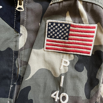 Avirex US 'Flying Tigers' Camo Military Jacket - S