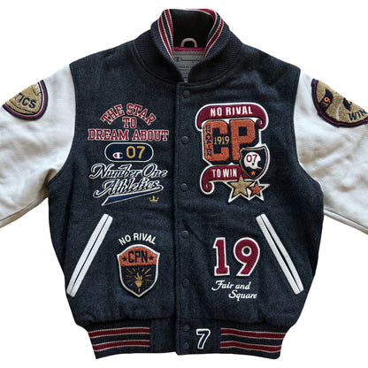 Champion 'Fair and Square Champion' Varsity Jacket - M