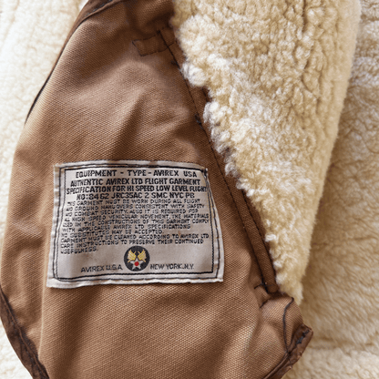Avirex B-3 Sheepskin Aviator Flight Jacket - M
