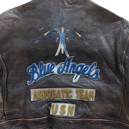 Avirex 1991 'Blue Angels' G-1 Leather Flight Jacket - S / M