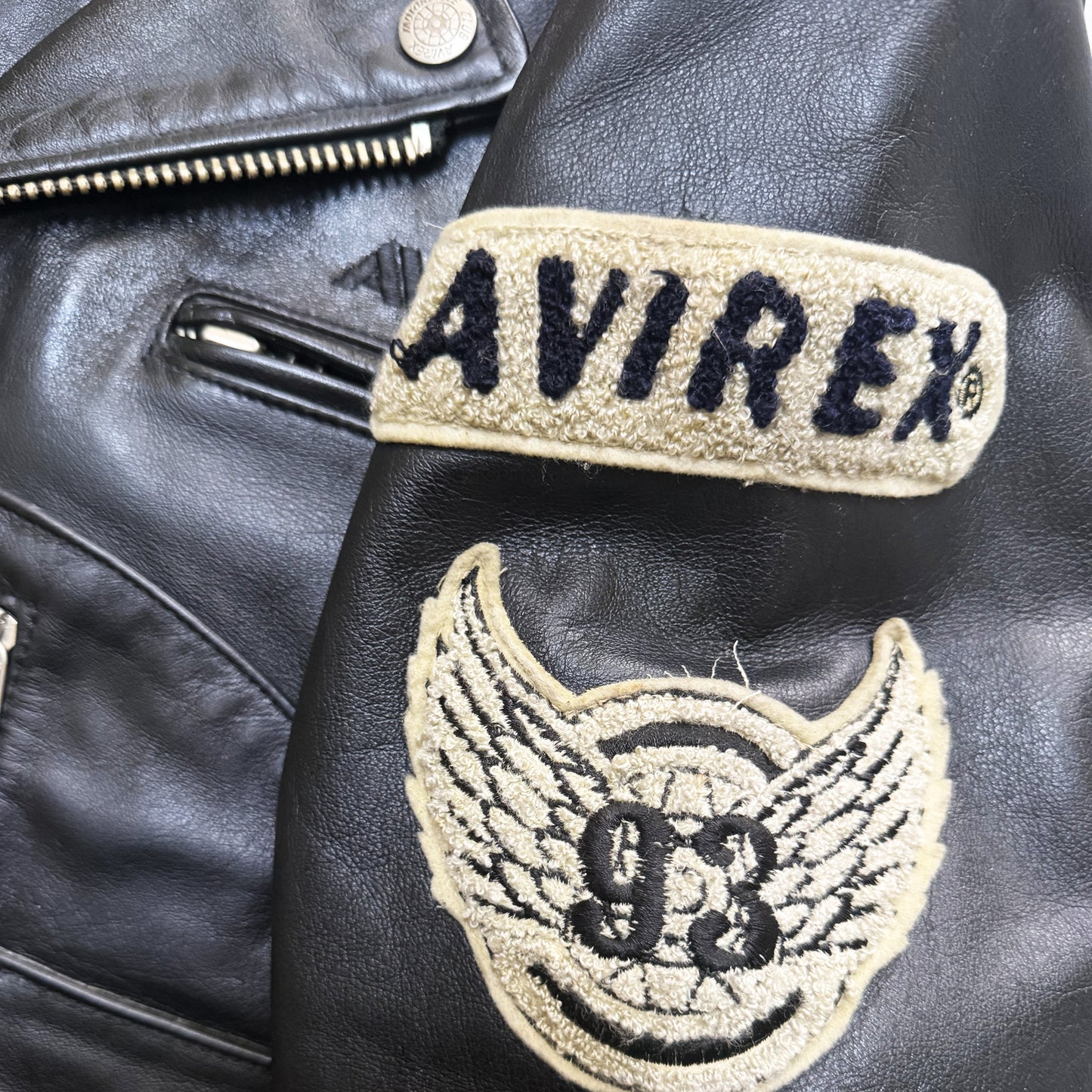 Avirex 'Daytona to LA' Leather Biker Jacket - M