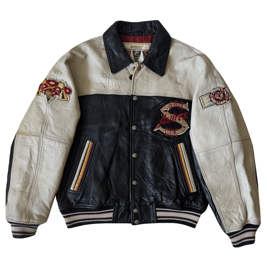 Avirex 'Sioux Chiefs' Leather Varsity Jacket - M