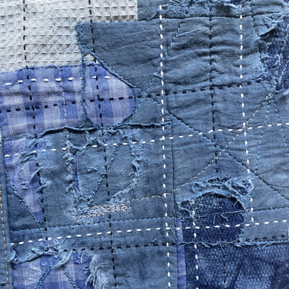 Indigo Boro Sashiko Distressed 501 Jeans - W30"