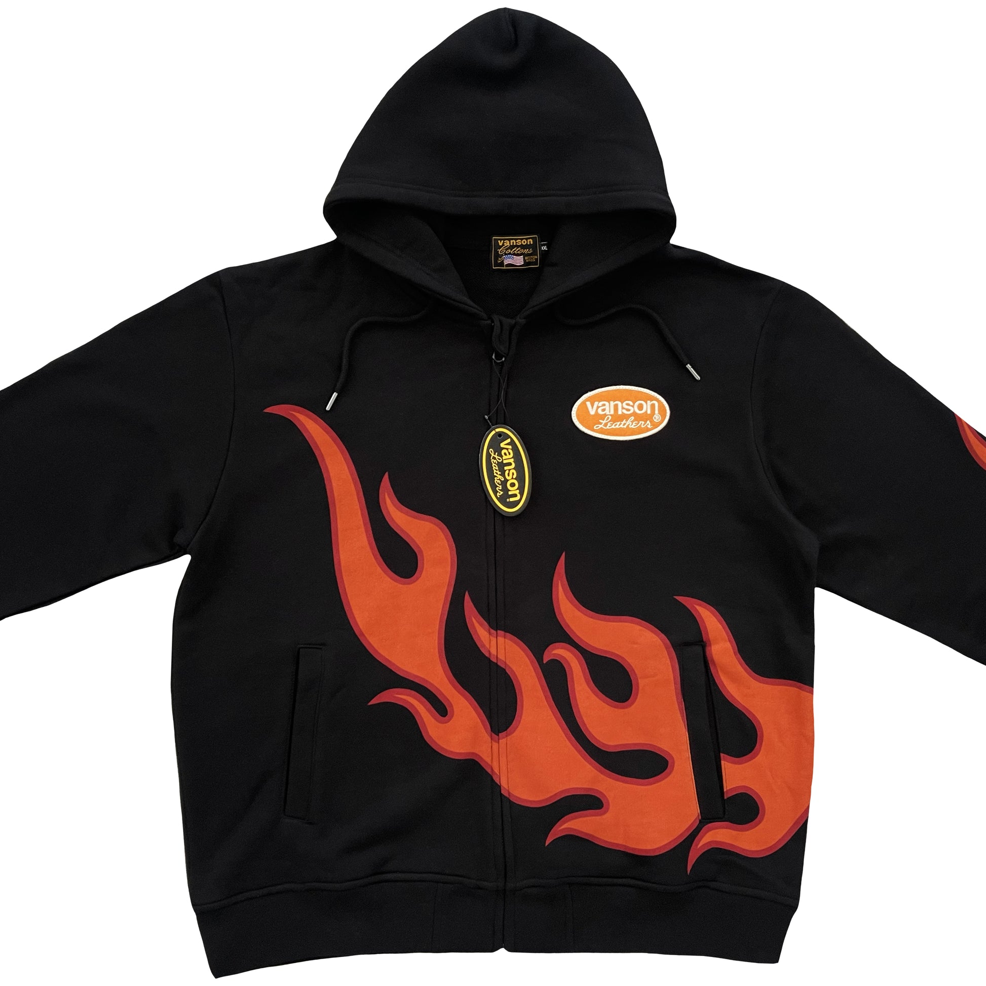 Vanson Leathers Flame Hoodie