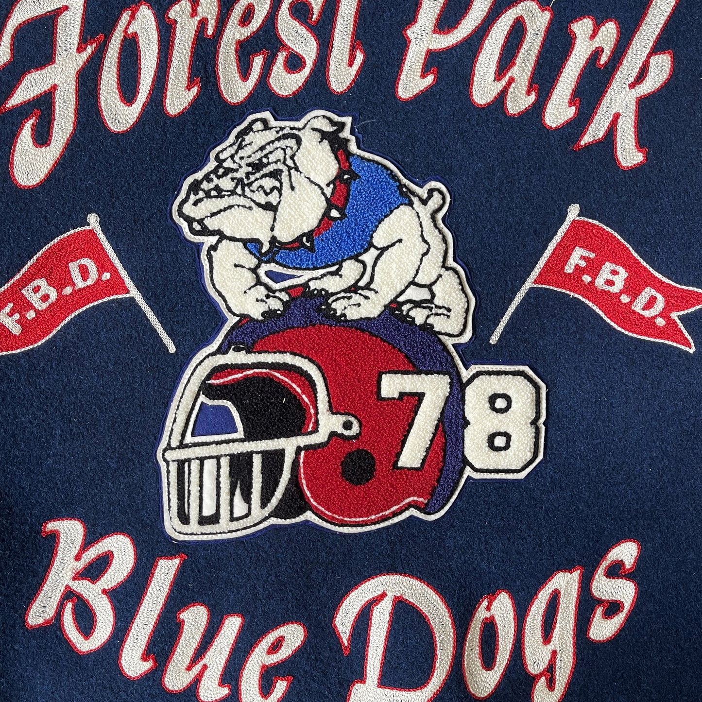 Whitesville 'Forest Park Bull Dogs' Varsity Jacket - XL