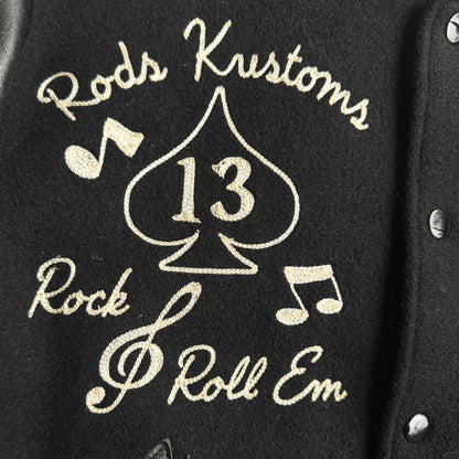 Whitesville 'Hot Rod Kustoms' Varsity Jacket - L