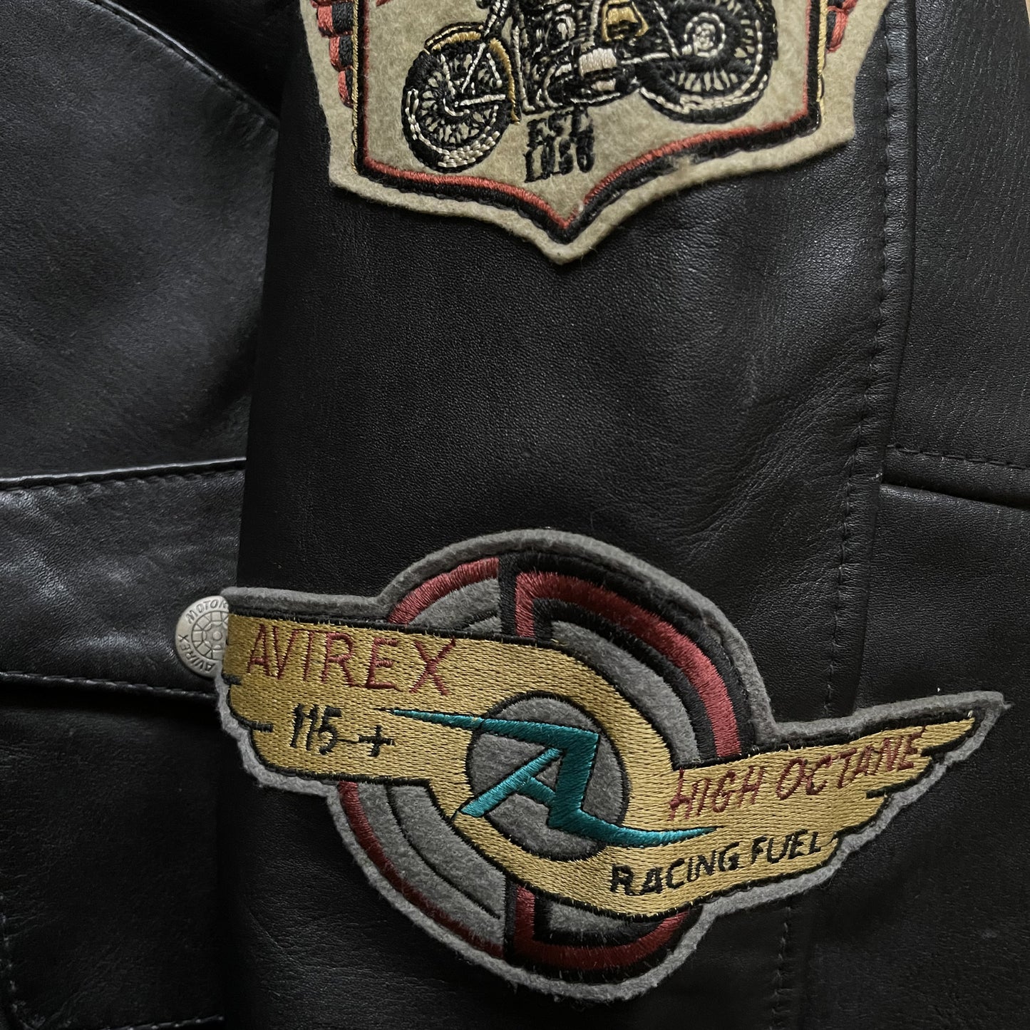 Avirex Leather Biker Jacket - L