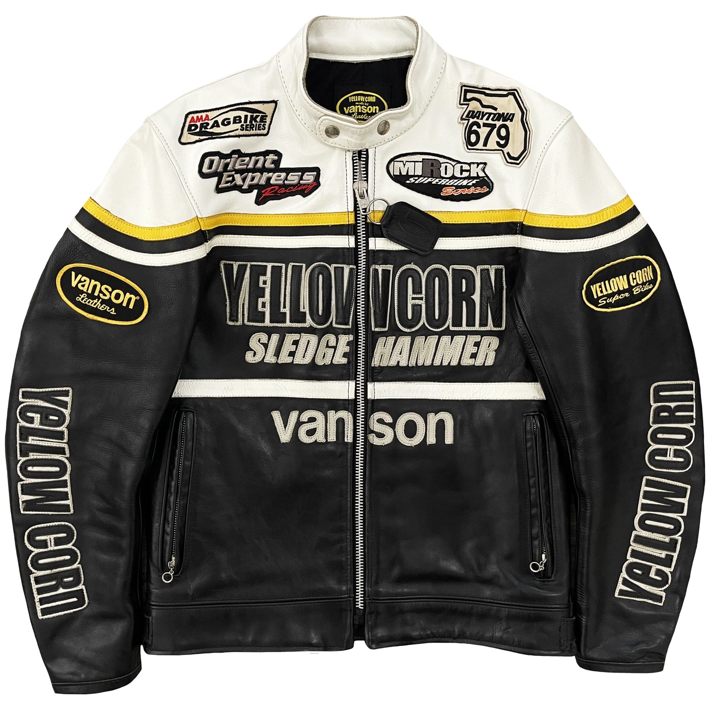 Vanson Leathers x Yellow Corn Motorcycle Racer Jacket