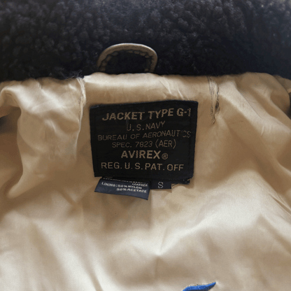 Avirex 1991 'Blue Angels' G-1 Leather Flight Jacket - S / M