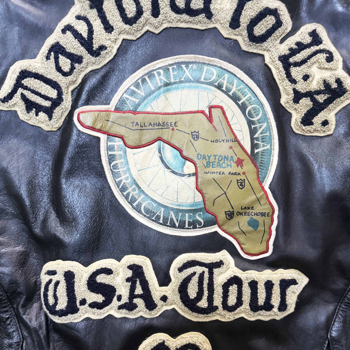 Avirex 'Daytona to LA' Leather Biker Jacket - M