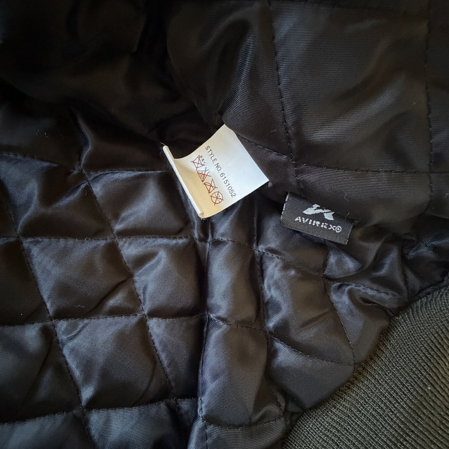 Avirex 'North West Wild Bears' Leather Varsity Jacket - S