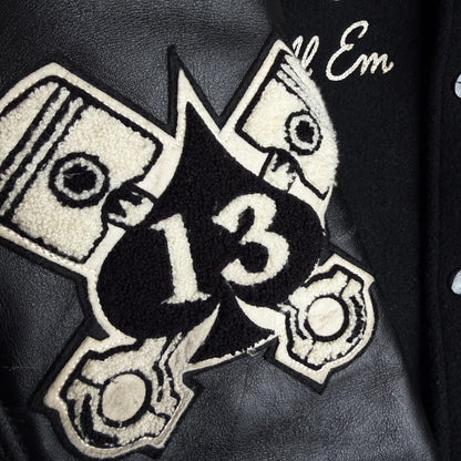 Whitesville 'Hot Rod Kustoms' Varsity Jacket - L