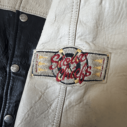 Avirex 'Sioux Chiefs' Leather Varsity Jacket - M