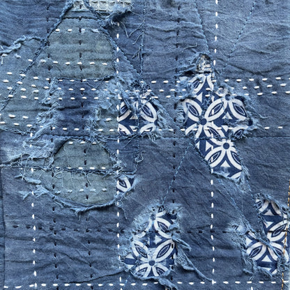 Indigo Boro Sashiko Distressed 501 Jeans - W32"