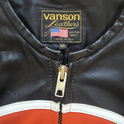 Vanson Leathers Bart Motorcycle Racer Jacket - M