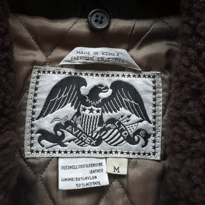 Avirex 1980's G-1 Heavyweight Leather Flight Jacket - M / L