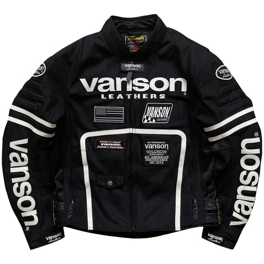 Vanson Leathers Motorcycle Mesh Racing Jacket - L