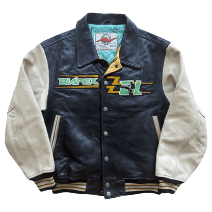 Avirex 'Sonic Squad' Leather Varsity Jacket - L
