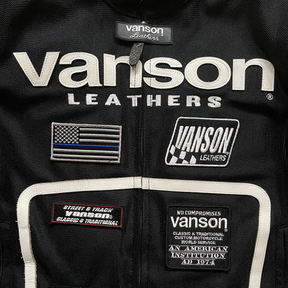 Vanson Leathers Motorcycle Mesh Racing Jacket - L