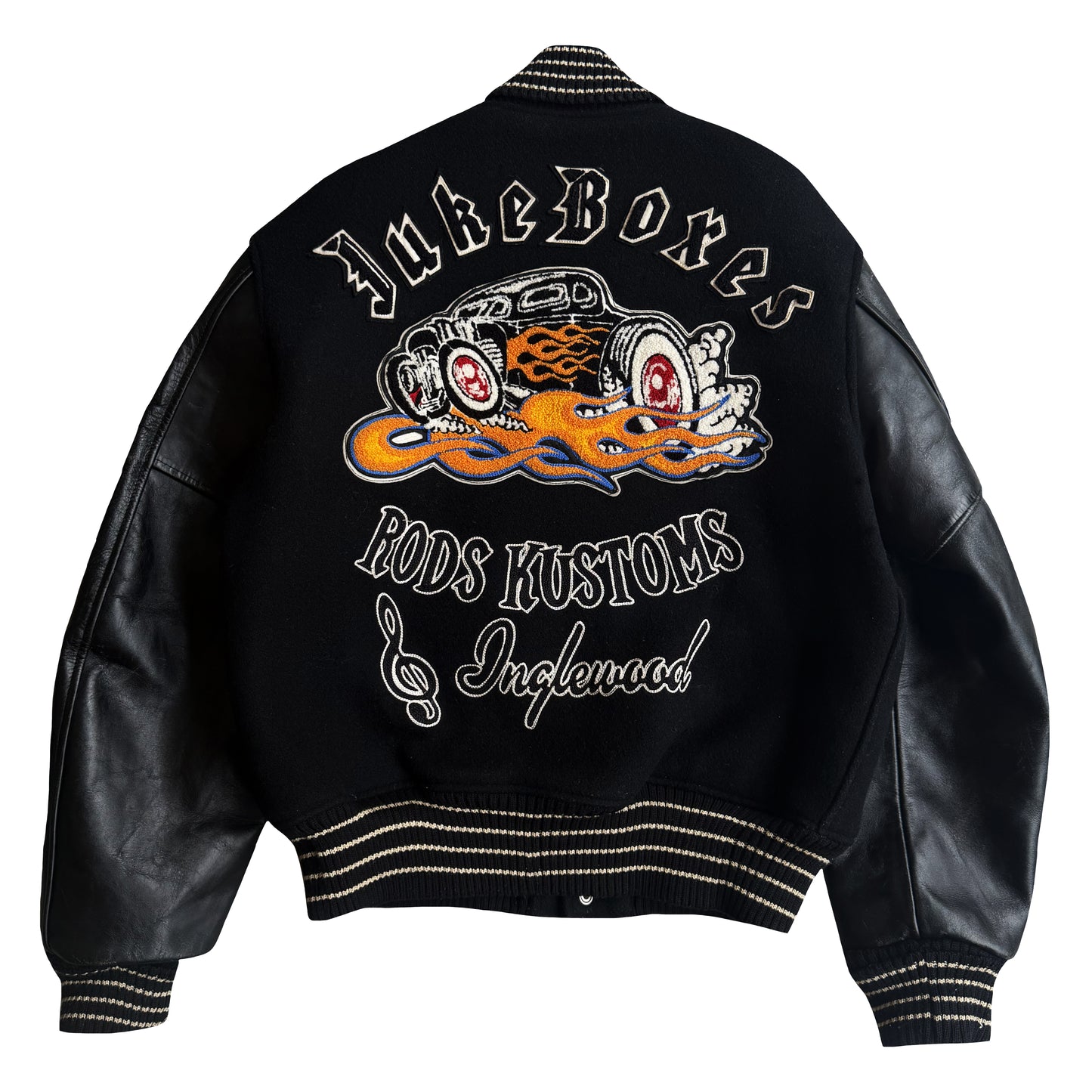 Whitesville 'Hot Rod Kustoms' Varsity Jacket - L
