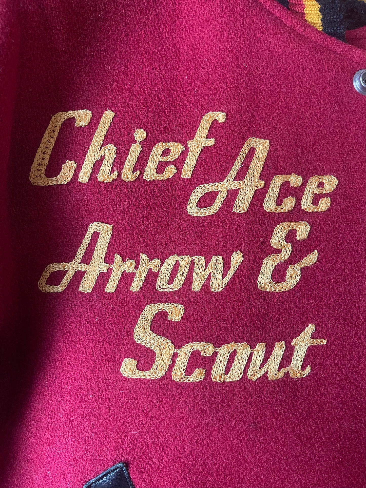 Indian Motorcycle 'Chief Ace' Varsity Jacket - M
