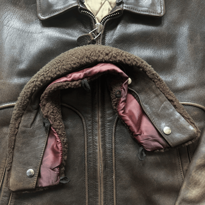 Avirex 1980's G-1 Heavyweight Leather Flight Jacket - M / L