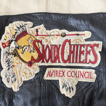 Avirex 'Sioux Chiefs' Leather Varsity Jacket - M