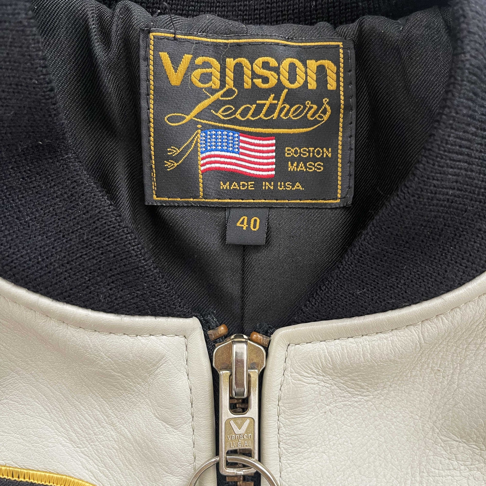 Vanson Leathers Race Team Leather Bomber Jacket