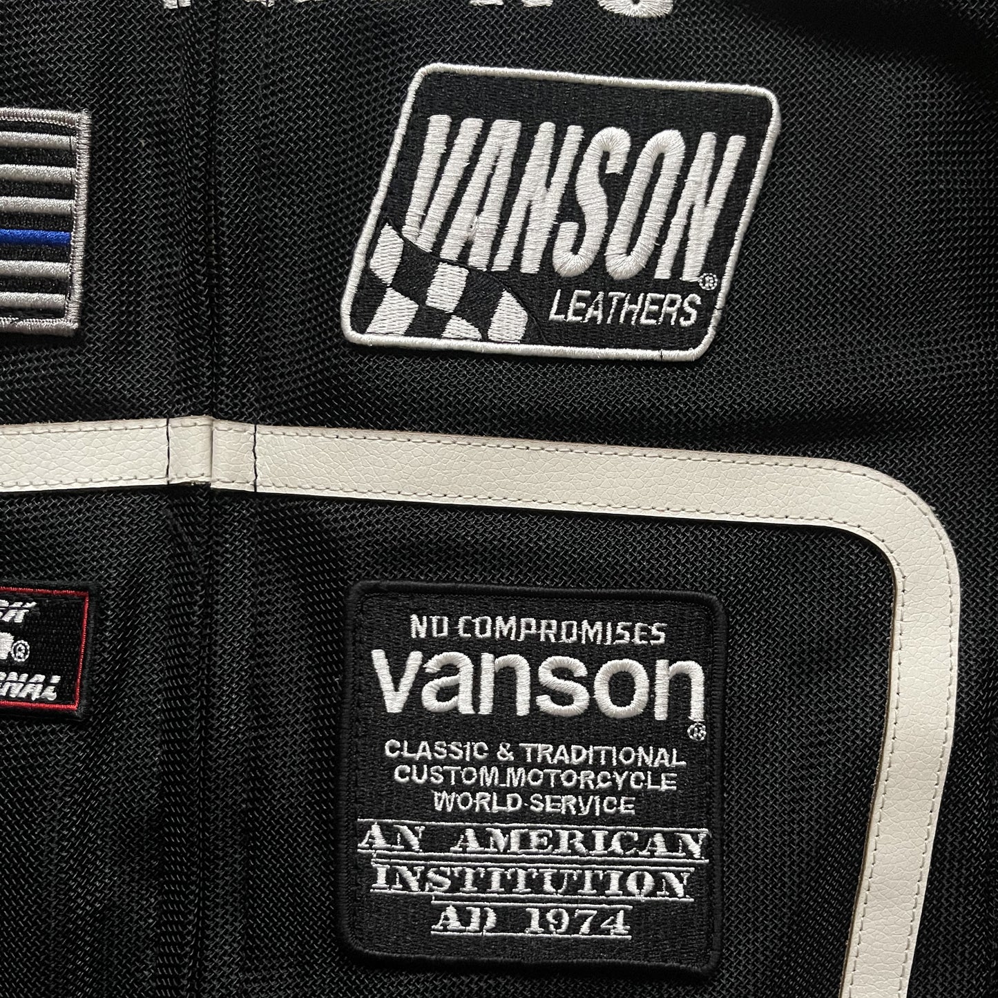 Vanson Leathers Motorcycle Mesh Racing Jacket - L