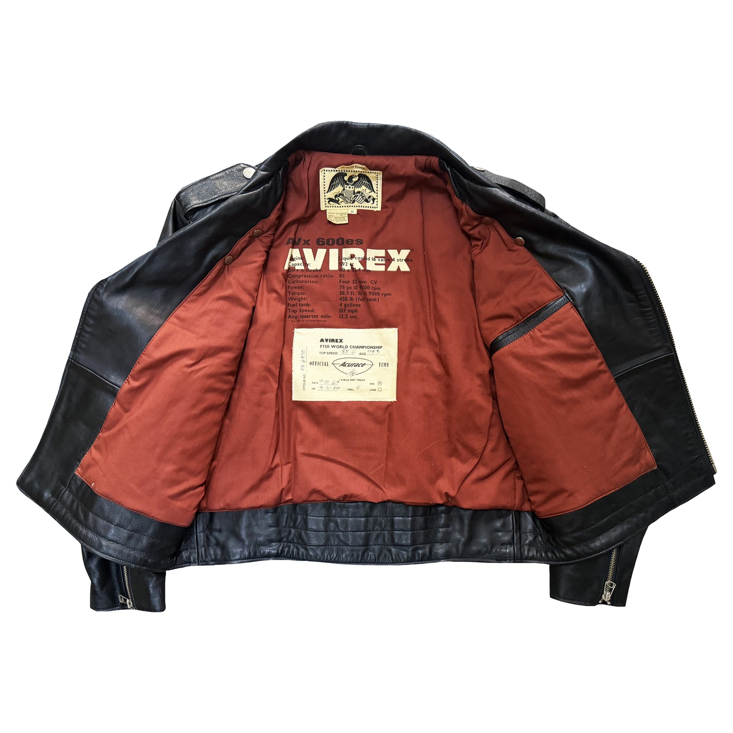 Avirex 'Daytona to LA' Leather Biker Jacket - M