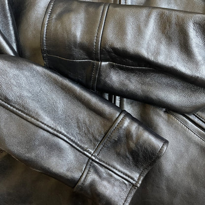 Avirex Hand Painted Dragon Leather Jacket - L