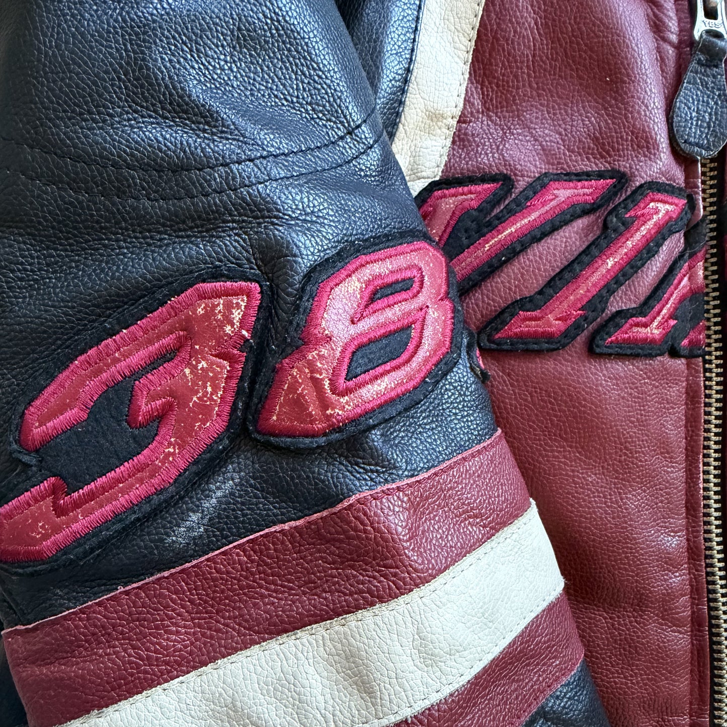 Avirex 387 Leather Racing Jacket - S