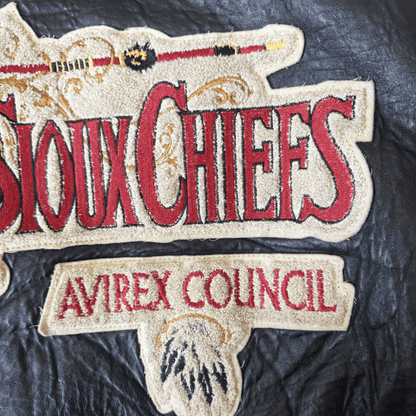 Avirex 'Sioux Chiefs' Leather Varsity Jacket - M