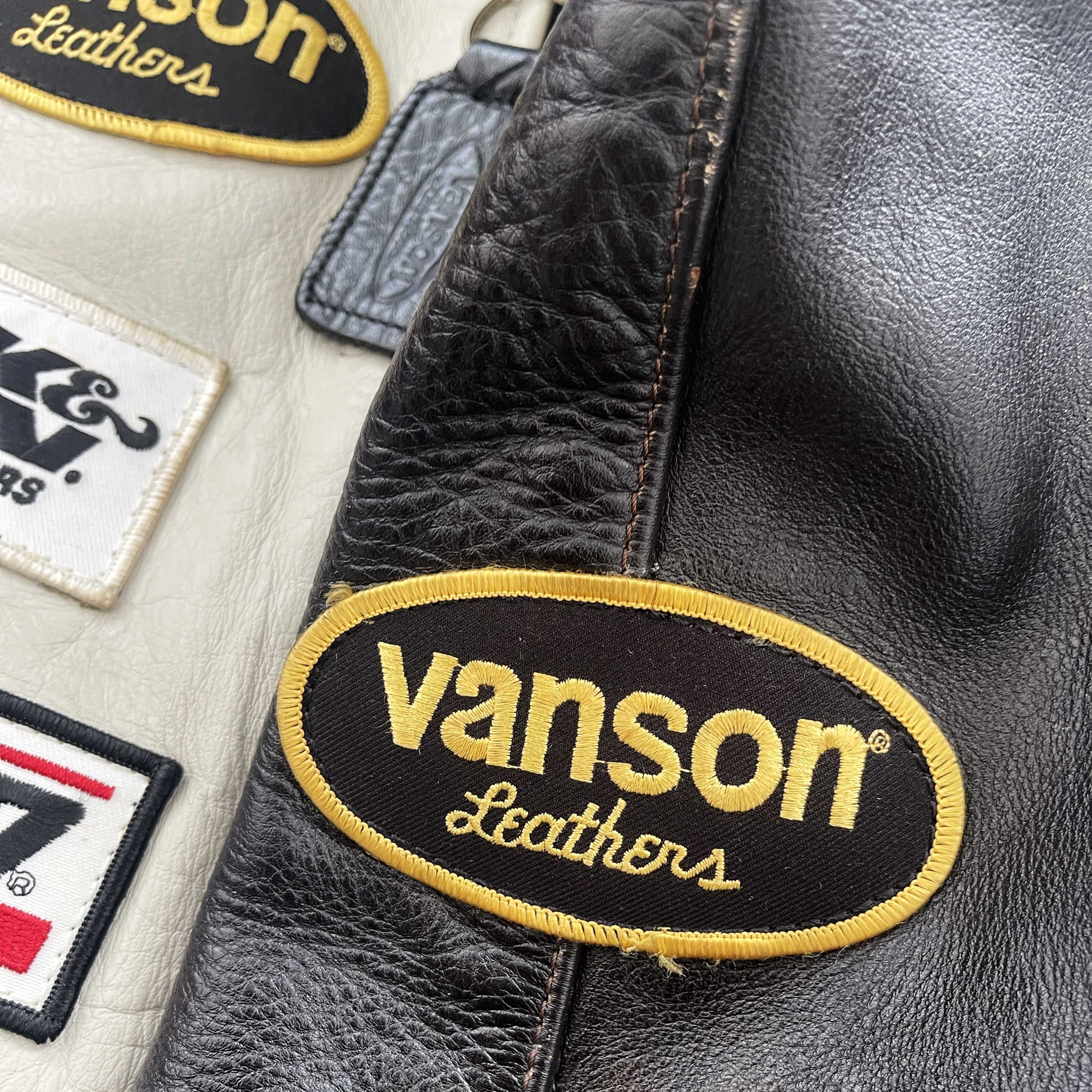 Vanson Leathers Race Team Leather Bomber Jacket