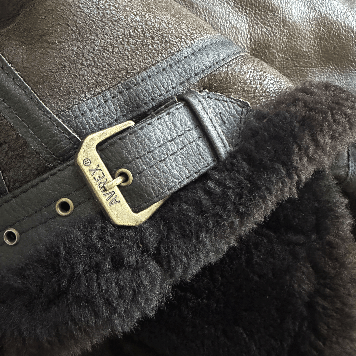 Avirex B-3 Sheepskin Aviator Flight Jacket - M