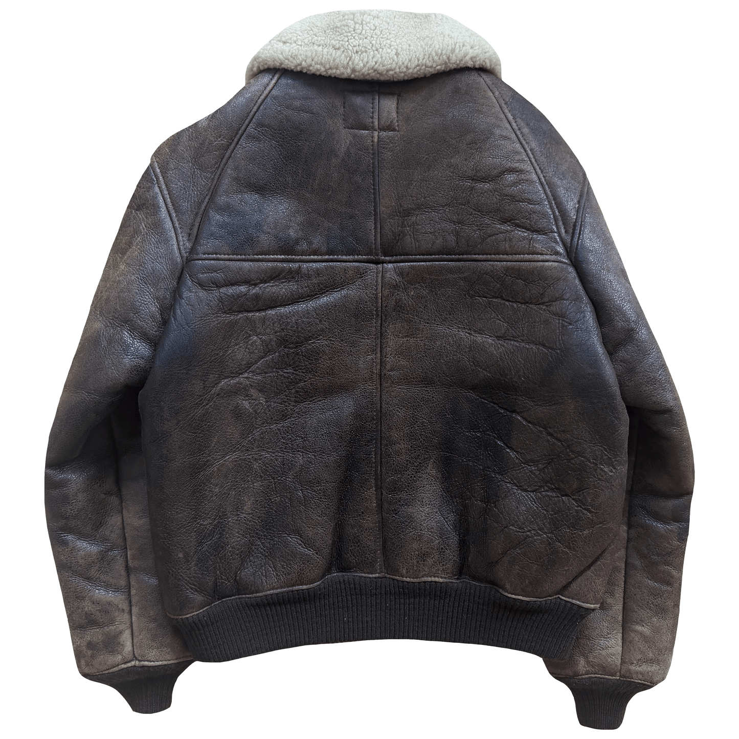 Schott B-6 Sheepskin Aviator Flight Jacket - M