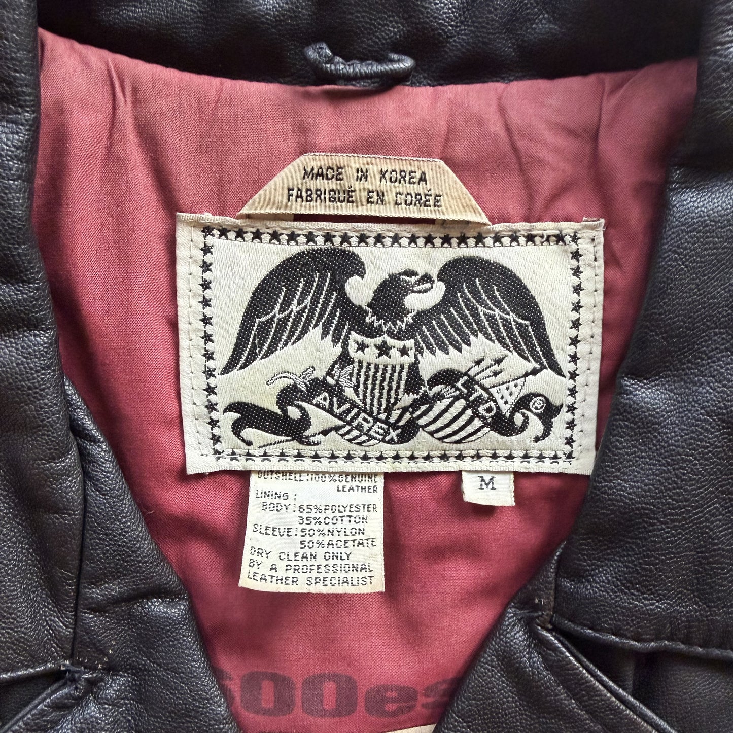 Avirex 'Daytona to LA' Leather Biker Jacket - M