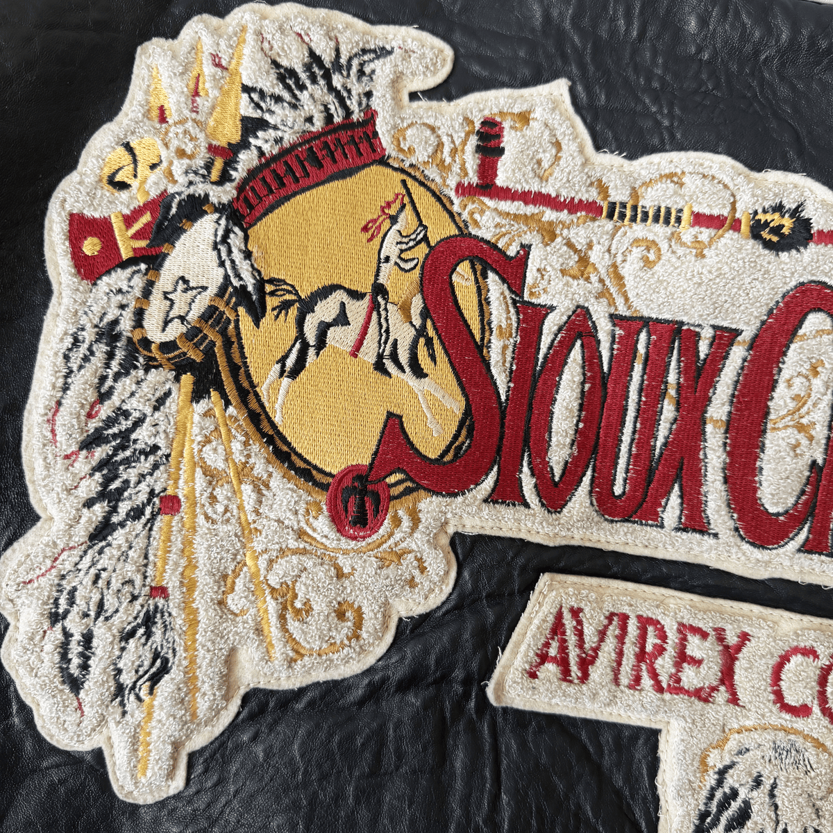 Avirex 'Sioux Chiefs' Leather Varsity Jacket - M