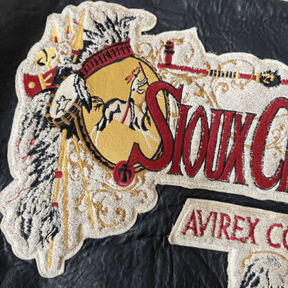 Avirex 'Sioux Chiefs' Leather Varsity Jacket - M