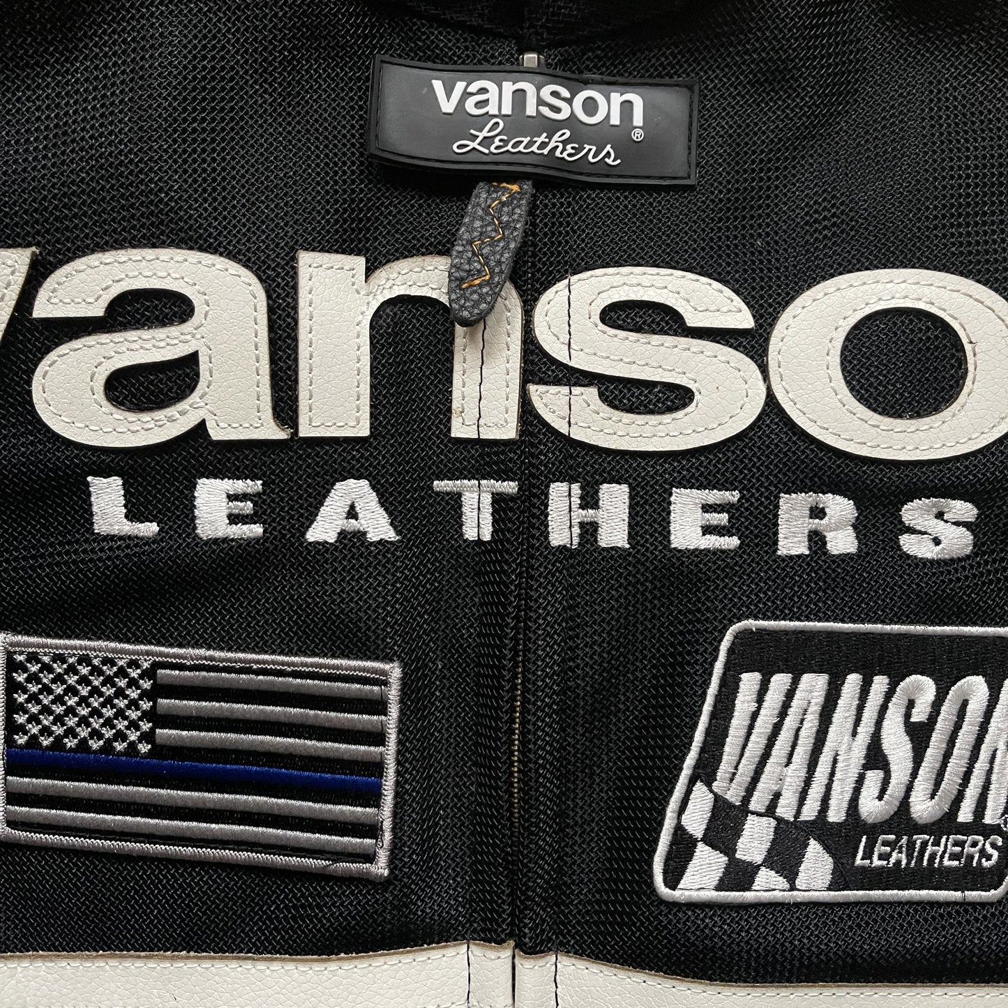 Vanson Leathers Motorcycle Mesh Racing Jacket - L