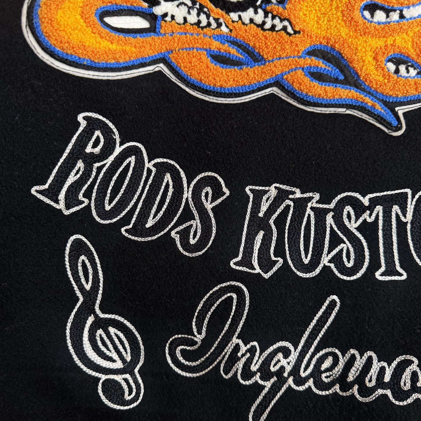 Whitesville 'Hot Rod Kustoms' Varsity Jacket - L