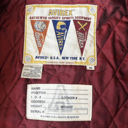 Avirex 'Sioux Chiefs' Leather Varsity Jacket - M