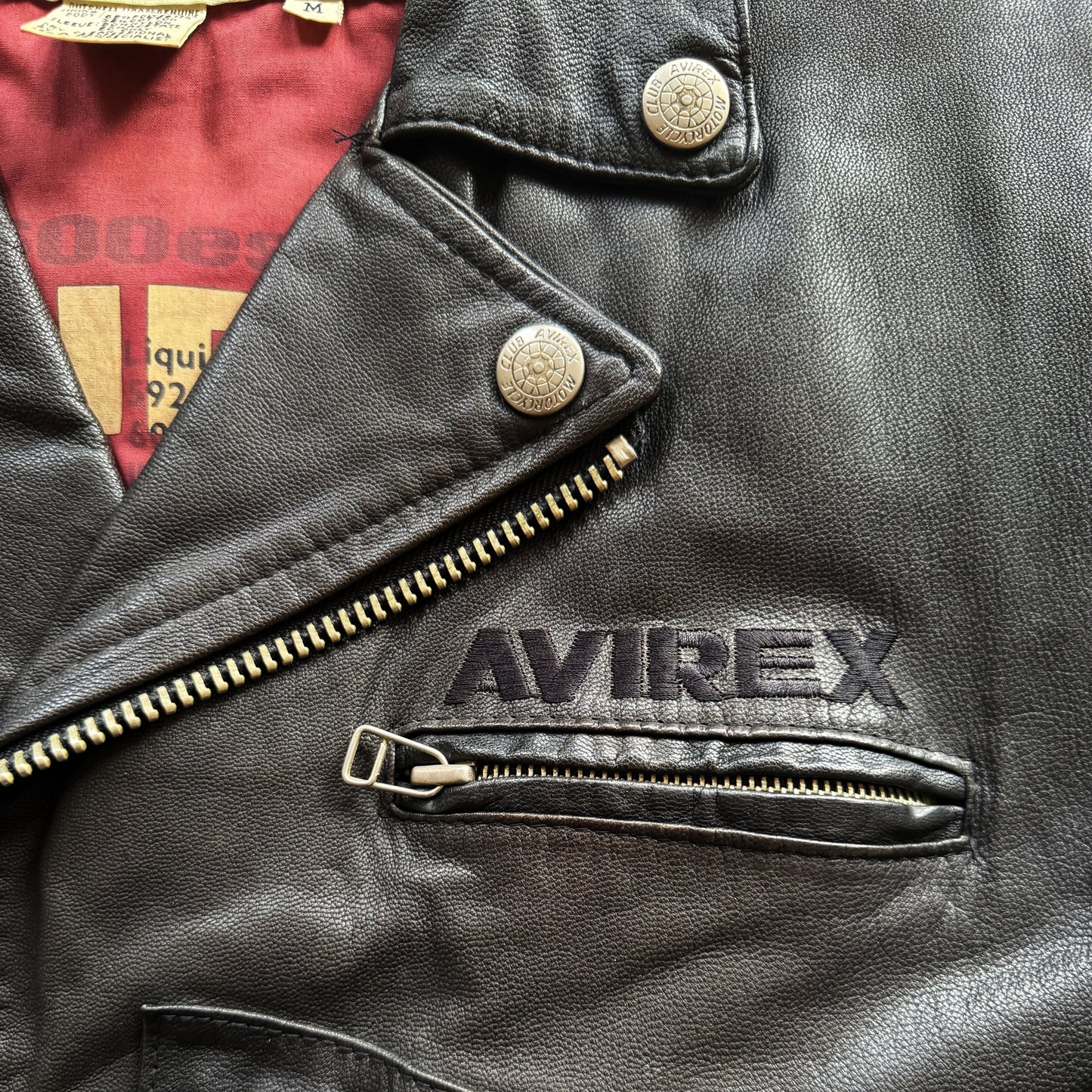 Avirex 'Daytona to LA' Leather Biker Jacket - M
