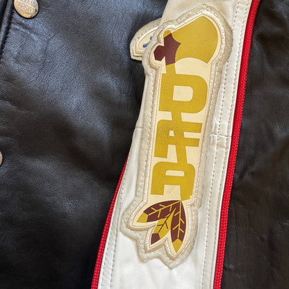 Avirex Sioux Football Team Leather Varsity Jacket - L