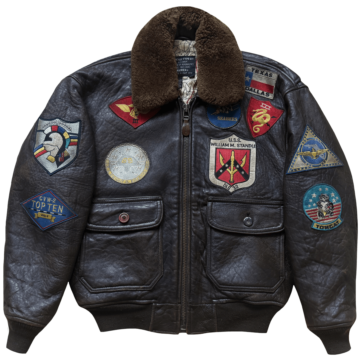 Avirex 1991 Top Gun Gavelston G-1 Flight Jacket - XS/S